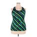 C9 By Champion Active Tank Top: Green Color Block Activewear - Women's Size 2X-Large