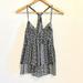 American Eagle Outfitters Tops | American Eagle Black And White Tribal Print Sleeveless Plunge Neck Blouse | Color: Black/White | Size: S