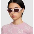 Gucci Accessories | Brand New Gucci Gg1531sk 003 Pink Brown Unisex Rectangle Sunglasses | Color: Gray/Pink | Size: 54x18x145