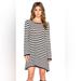 Free People Dresses | Free People Striped Swing Tunic Dress | Color: Black/Cream | Size: Xs