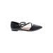 Apt. 9 Sandals: Flats Chunky Heel Casual Black Print Shoes - Women's Size 6 - Pointed Toe
