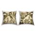 Stupell Industries Vintage Vegetation Leaves 2 Piece Outdoor Printed Pillow Set by Chris Donovan /Polyfill blend | 18 H x 18 W x 7 D in | Wayfair