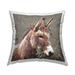 Stupell Industries Festive Donkey Holly Berries Outdoor Printed Pillow by Pip Wilson | Wayfair plb-481_osq_18x18