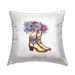 Stupell Industries Country Cowboy Boot Bouquet Outdoor Printed Pillow by Ramona Murdock | 18 H x 18 W x 7 D in | Wayfair plb-333_osq_18x18