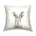 Stupell Industries Bunny Rabbit Portrait Soft Grey Illustration Outdoor Printed Pillow by Victoria Borges | 18 H x 18 W x 7 D in | Wayfair