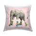 Stupell Industries Quirky Elephant Roller Skating Retro Pink Outdoor Printed Pillow by Grace Popp | 18 H x 18 W x 7 D in | Wayfair