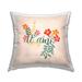 Stupell Industries Te Amo Romantic Botanical Flower Blossoms Saying Outdoor Printed Pillow by Grace Popp /Polyfill blend | Wayfair