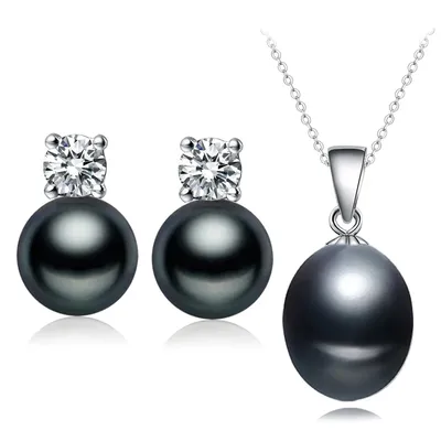 Echt Süßwasser Natürliche Perle Set Für Frauen, Hochzeit 925 Sterling Silber Ohrring Sets Edlen