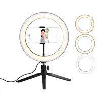 10 Zoll 26cm Selfie Ring Licht LED Fotostudio Video Mini Desktop LED Ring Licht mit Ständer