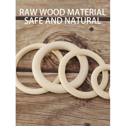10pcswood Farbe Holzring Holzring Handtasche Ring Zubehör Holz DIY Handbuch Zubehör Molar Armband
