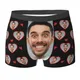 Boxer personnalisé pour homme sous-vêtement respirant short photo personnalisé nouveauté