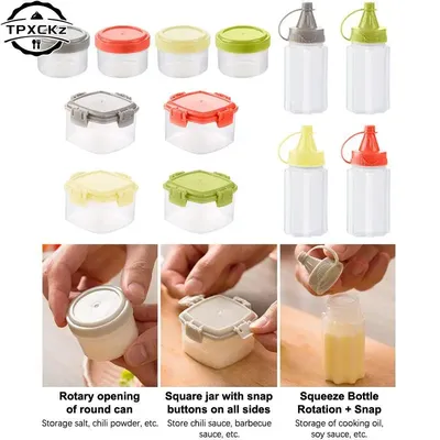 Mini Nette Muster Sauce Box Squeeze Flasche Cartoon Tomaten Honig Würze Container Kinder Tragbare Lunch Box Bento Zubehör