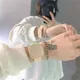 Marke Sport Stil Ledergürtel Frauen Uhren Mode Armbänder Uhr Obst Farbe Mädchen Geschenk Quarz