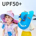 Chapeaux de soleil souples à larges bords de dessin animé pour enfants chapeaux de plage pliables