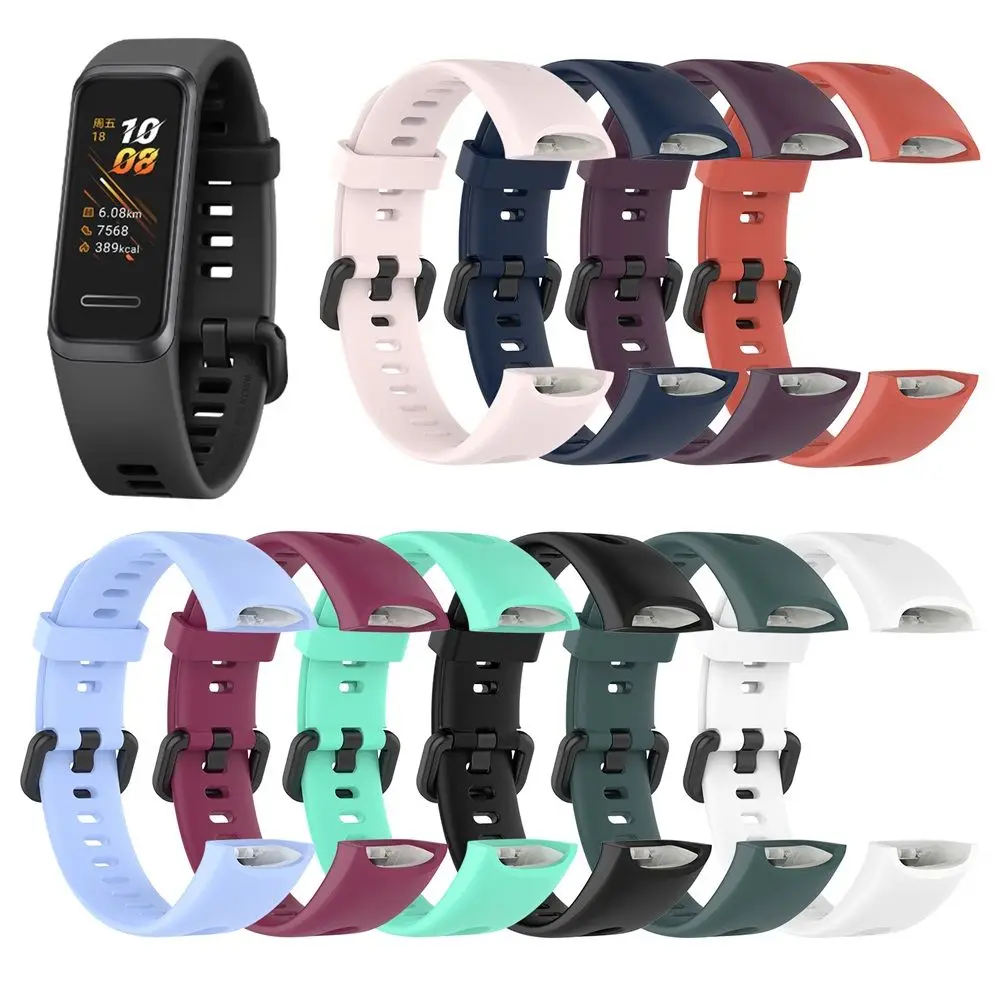 Schnalle sport armband weiches silikon armband armband ersatz armband für huawei band 4 ADS-B29 honor band 5i ADS-B19 Image