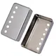 50/52mm Metall Humbucker Pickup Cover Metall schwarz silber für LP-Stil E-Gitarre Silber schwarz