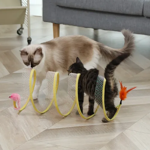 Katze Haustiere Spielzeug Falten Katze Tunnel Spielzeug Maus Bälle Form Katze Tunnel Haustier