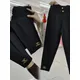 Pantalon sarouel taille super haute pour femme vintage noir baggy crayon à longueur de rinçage