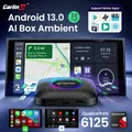 Carlinkit-Boîtier décodeur TV Android 13 LED CarPlay Auto adaptateur sans fil prise en charge