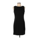 Connected Apparel Casual Dress - Sheath Crew Neck Sleeveless: Black Solid Dresses - Women's Size 10 Petite