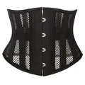 Corset sous le buste pour femme 24 os en acier torse court maille respirante entraîneur de