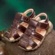 Sandales de plage pour bébés garçons chaussures d'été en cuir souple antidérapantes à bout