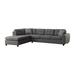 Gray Sectional - Latitude Run® Aniye 2 - Piece Upholstered Sectional Linen | 34.5 H x 109.6 W x 79.4 D in | Wayfair