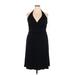 Merona Casual Dress - Party Halter Sleeveless: Black Solid Dresses - Women's Size 2X-Large