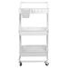 Rebrilliant 3-Tier Rolling Utility Cart w/ Lockable Wheels | Wayfair 379CA4550ACA4552BF7BBCBA7F9B1F99