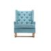 George Oliver Larane Rocking Chair Wood/Upholstered/Solid Wood in Green | 41.36 H x 30.76 W x 33.86 D in | Wayfair 8EDB908009FB4289981F4A1740515B06