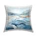 Ivy Bronx Lashica Abstract Indoor/Outdoor Throw Pillow Polyester/Polyfill blend in Blue/Orange/White | 18 H x 18 W x 7 D in | Wayfair