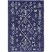 Blue/Navy Rectangle 4'1" x 6'1" Area Rug - Union Rustic Rabat Shag Collection Modern Tribal Moroccan Inspired Plush & Soft Nomad Design Area Rug (4' 0 X 6' 0 Rectangular | Wayfair