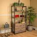 17 Stories Industrial Bookcase w/ File Cabinet Drawers, Glass in Brown | Wayfair 9DE26F6F837347A3A1C63BF7E581868E