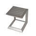 Ebern Designs Petta Square 15.75" L x 15.75" W Outdoor Side Table in Gray | 17.72 H x 15.75 W x 15.75 D in | Wayfair