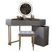 Orren Ellis Averee Vanity Wood in Brown/Gray | 29.53 H x 29.53 W x 29.53 D in | Wayfair B4AF2E87128A47069352A869B1146442