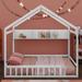 Latitude Run® Jagdev Wooden Full Size House Bed w/ Storage Shelf, Kids Bed w/ Fence & Roof in White | Wayfair 1962BEF79F3E477AA4D3F45696F44A1C
