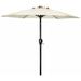 Arlmont & Co. Simple Deluxe 7.5' Patio Outdoor Table Market Yard Umbrella w/ Push Button Tilt/Crank, 6 Sturdy Ribs For Garden, Deck, Backyard, Pool | Wayfair