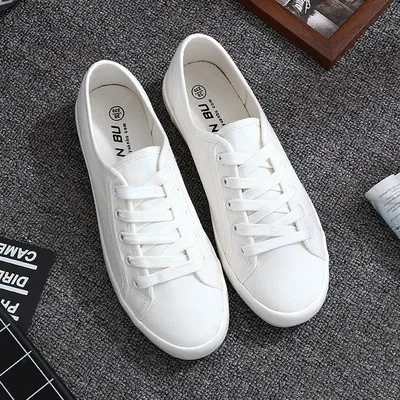 White Canvas Shoes Sports Tennis Women Shoes Autumn Flat Oxford Shoes Woman Female Wild Literary