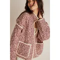 Fashion Vintage Coat Flower Printed Cotton Jacket Women Long Sleeve Short Cardigan Coats 2024 Autumn