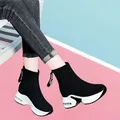 Knit Socks Boots Women Fashion Boots Sports Platform Shoes Chelsea Slip-on Casual Shoes Woman 2024