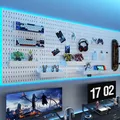 Nordic Style pegboard gamer accessories wall mount shelf peg board gaming hook Rack Plastic Storage
