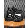 Sporty Chunky Sneakers For Men Black Lace-up Front Sneakers