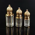 3/6/12ML Mini Essential Oil Roller Bottle Gold Crown Shape Perfume Bottling Portable Travel