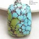 Genuine Natural Blue Turquoise Rectangle Pendant Women Men Oval Original Green Turquoise Pendant