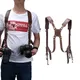 Portable Camera Strap Leather DSLR Strap Double Shoulder Strap Photography Accessories Camera