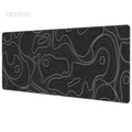 Black And White Contours Mouse Pad Gamer XL Large New Home Mousepad XXL keyboard pad Office Non-Slip