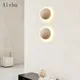 Nordic Denmark Semicircle Wall Lamp Designer LED Retro Yellow Cave Stone Wall Light Home Decoration