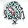 Shemagh Desert Scarf Geometric Jacquard Arab Keffiyeh Turban Shawl Wrap Square Scarves Bandana Head