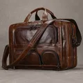 Newsbirds Real Leather Briefcase Office Working Bag Laptop Bags Genuine Leather 17Inch Brief Case