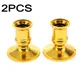2pcs Taper Candle Holders Traditional Shape Fit For Standard Candlestick Gold Pillar Candle Base For